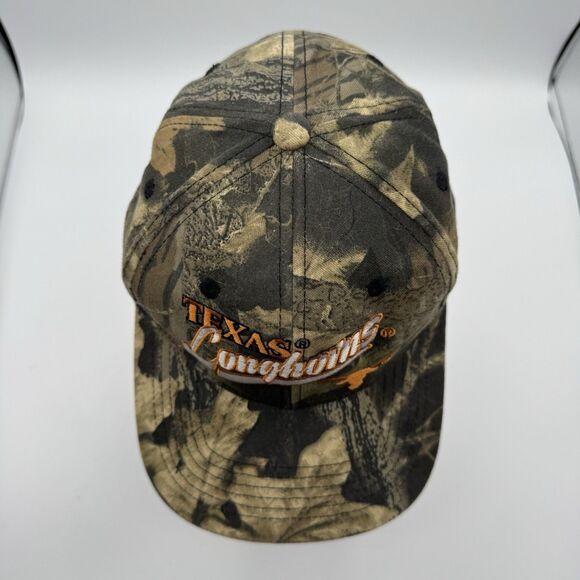 Vintage 90s Texas Longhorns Mossy Oak Camo Snapback Hat UT Outdoor Caps - Picture 11 of 12